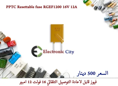 PPTC Resettable fuse RGEF1200 16V 12A